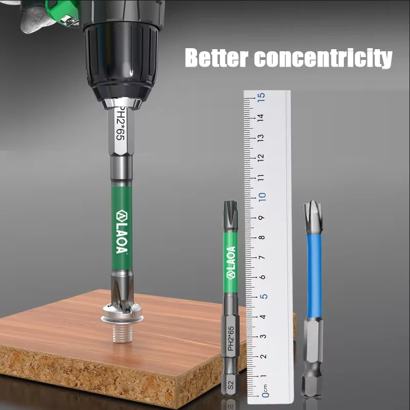 LAOA Starker magnetischer Kreuzschlitzschraubendreher S2 Schraubendreher-Bit für Elektriker PH2