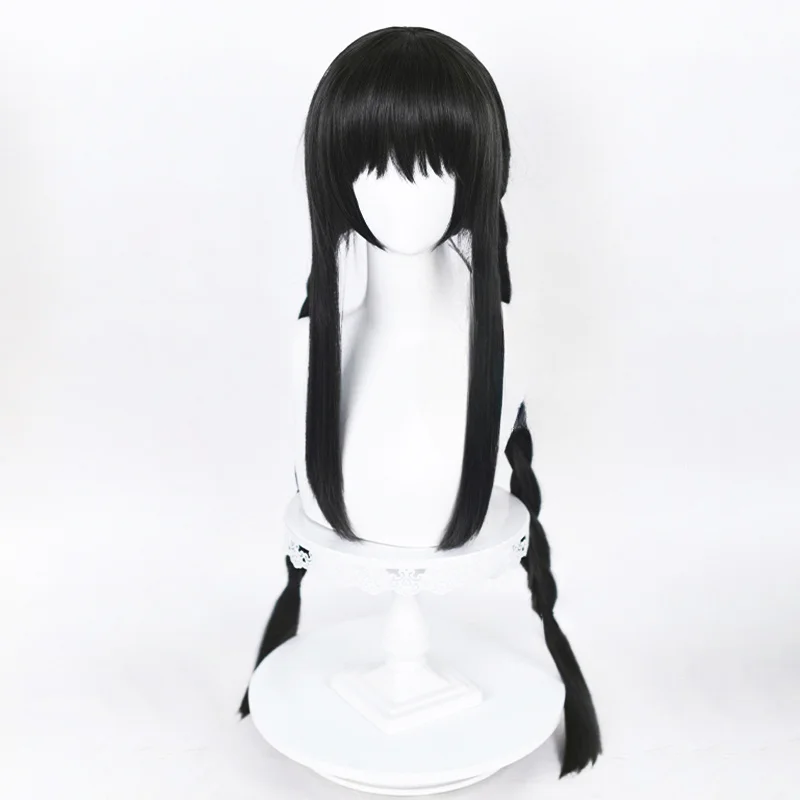 2 Styles Akemi Homura Cosplay Synthetic Wig 90cm Long Black Wigs Cosplay Anime Wig Heat Resistant Hair Halloween