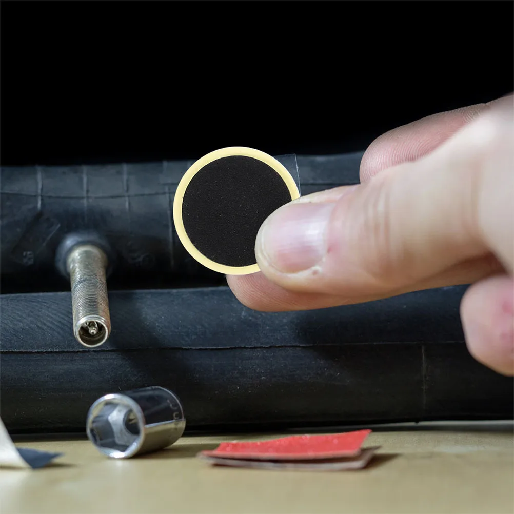 

Tire Repair Kits Bike Level No Glue Patch Tools Free Strips Plastic Accessories Supplies Cycling Enthusiasts Emergency Portable
