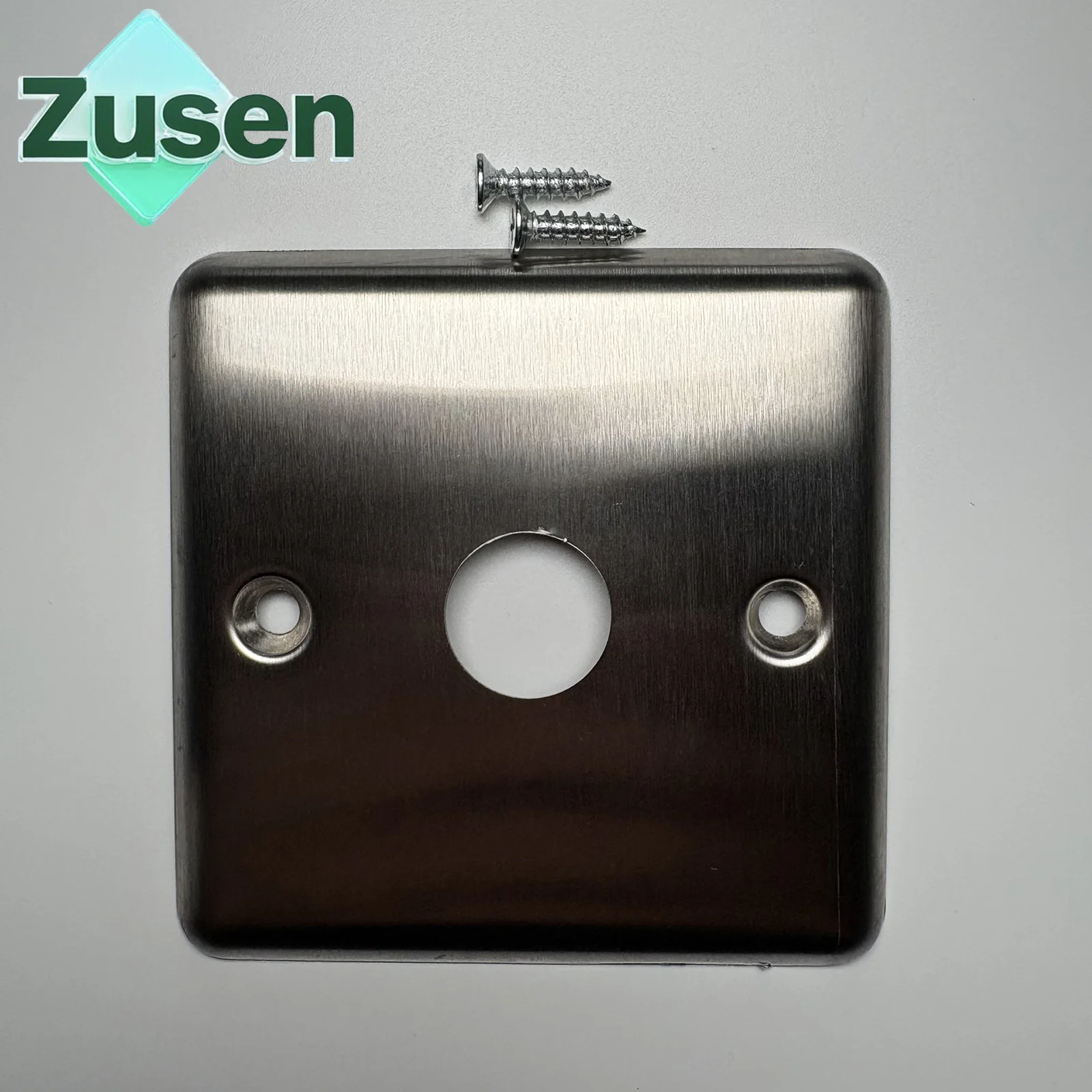 Zusen 19mm Open Hole Stainless Steel Panel 86*86 For Push Button Switch