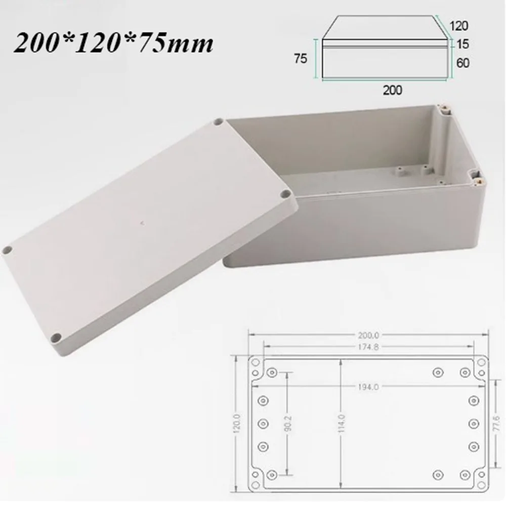New Waterproof Enclosure Box Plastic ABS Electrical Project Box Multistyles Electronic Project Instrument Case
