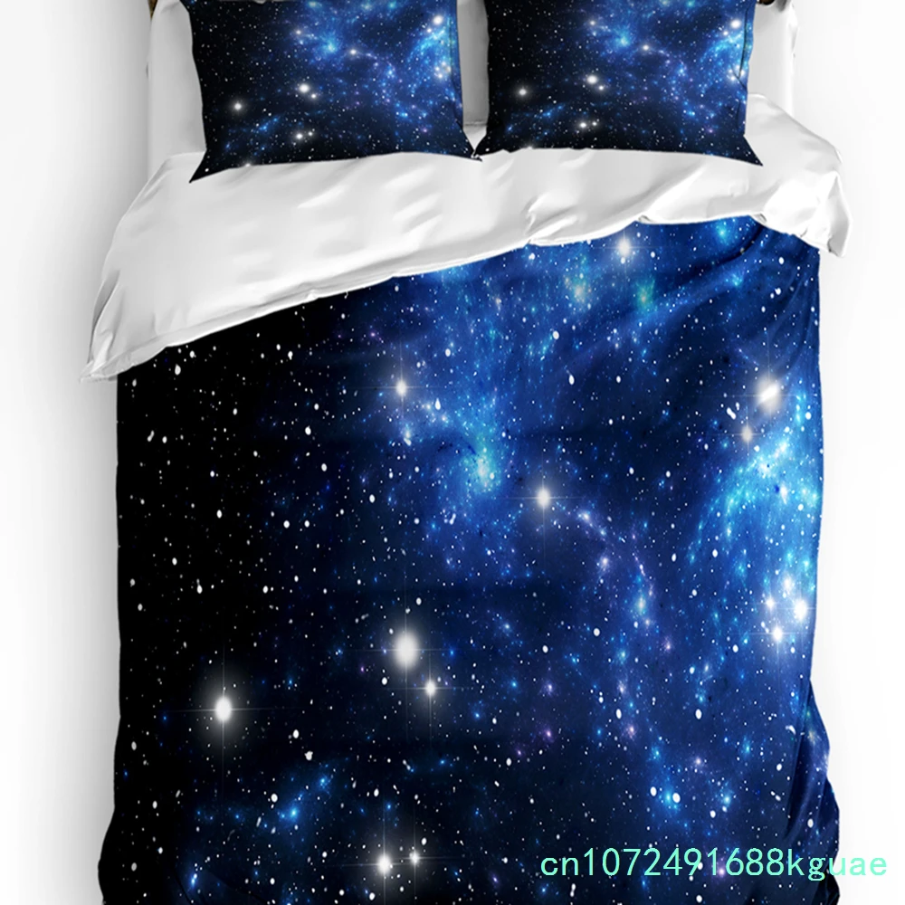 3pcs Bedding Set Star Galaxy Starry Sky Home Textile Duvet Cover Pillow Case Boy Kid Teen Girl Bedding Covers Set 5