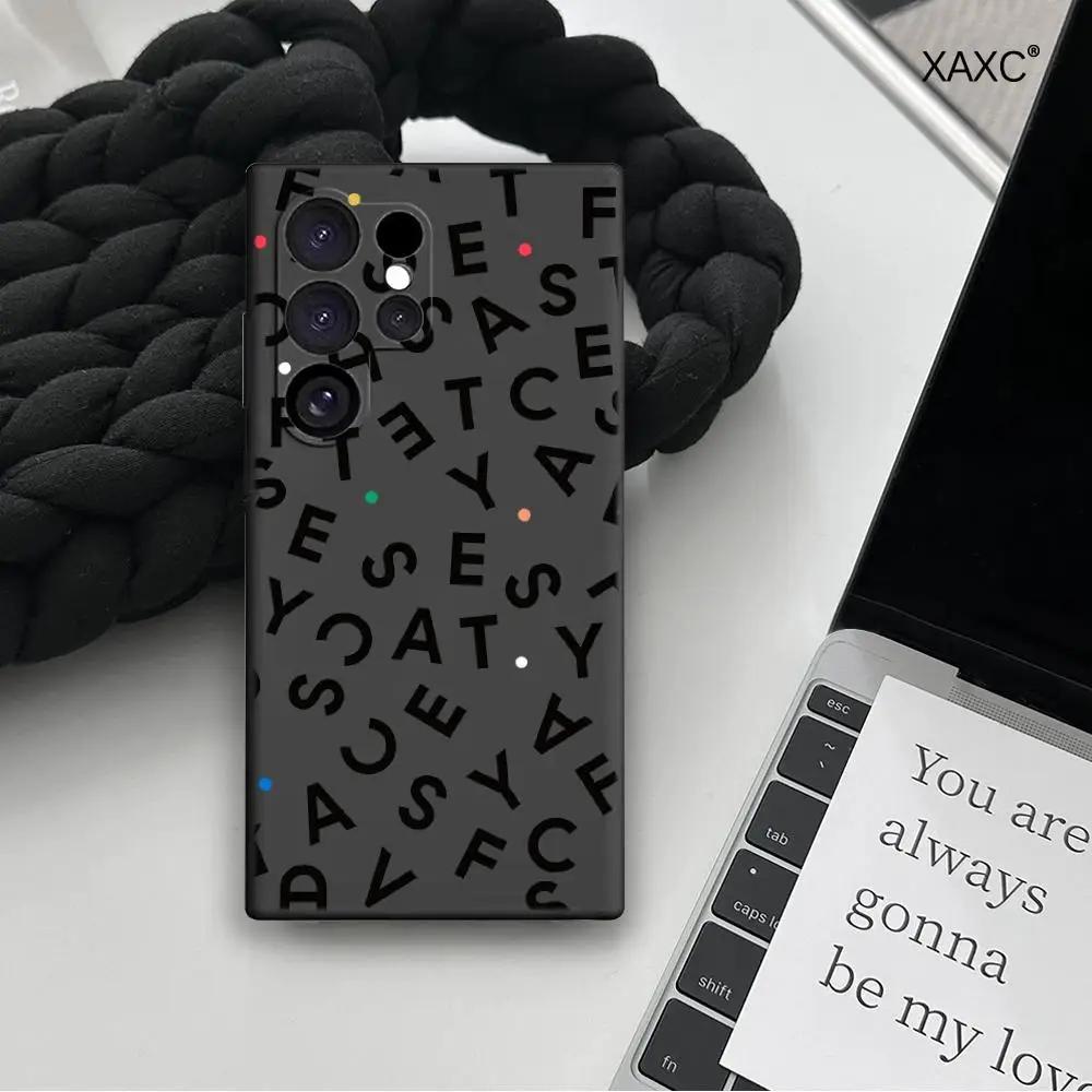 Fashion Letter  Mirror Surface Phone Case For Samsung Galaxy A17 16 A15 4G 5G A14 A13 A57 A37 A27 A26 A55  Soft Shell