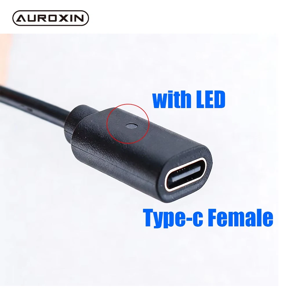 Auroxin Typ-C Ladeadapter USB-C Stromversorgungsanschluss mit LED für Nintendo DS Lite NDSL Konsole – Detail 3