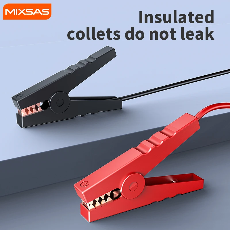 MIXSAS Car Cigarette Lighter Socket Female Adapter 12/24V Battery Alligator Clip Connector Crocodile Clip Power Cord Extender