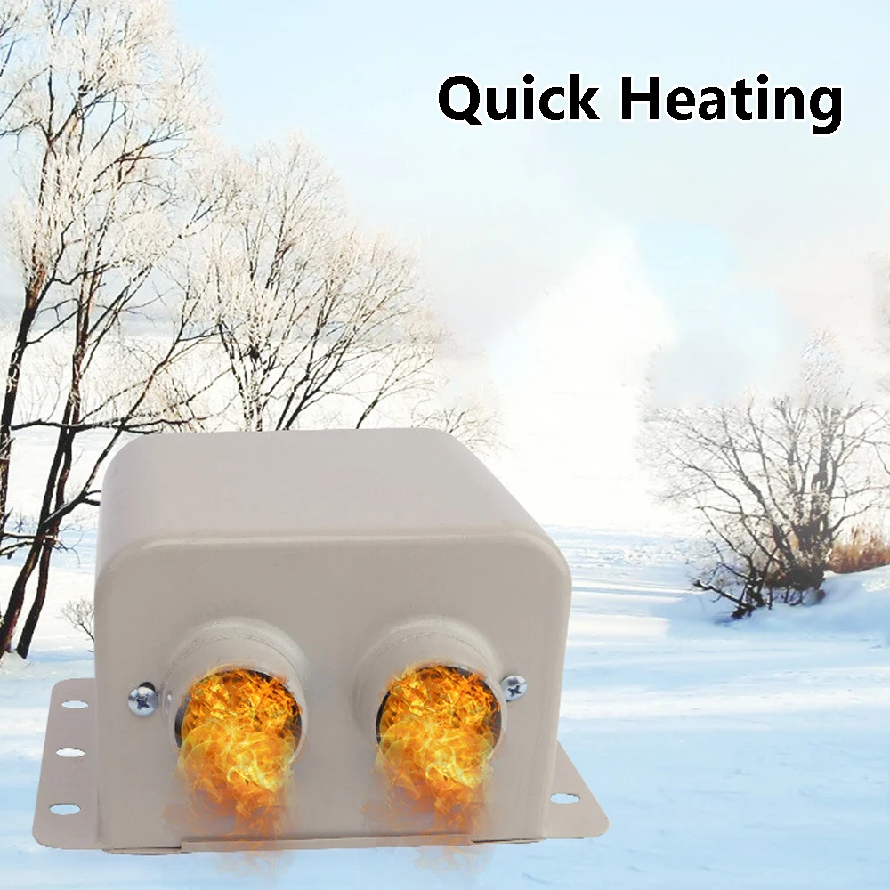 

12V/24V 800W/600W Portable Car Heater Kit High Power Double Outlet Fast Heating Defrosting for Automobile Windscreen Winter