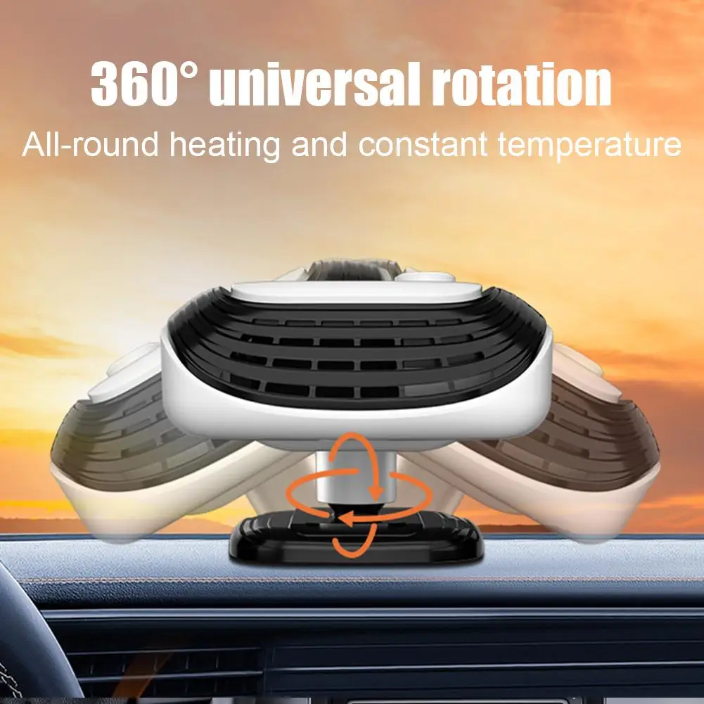 Car Defroster Windshield Heater 12V/24V 2 In 1 Heating/Cooling Fan For Auto Window Demister With Fast Heating For Truck RV SUV