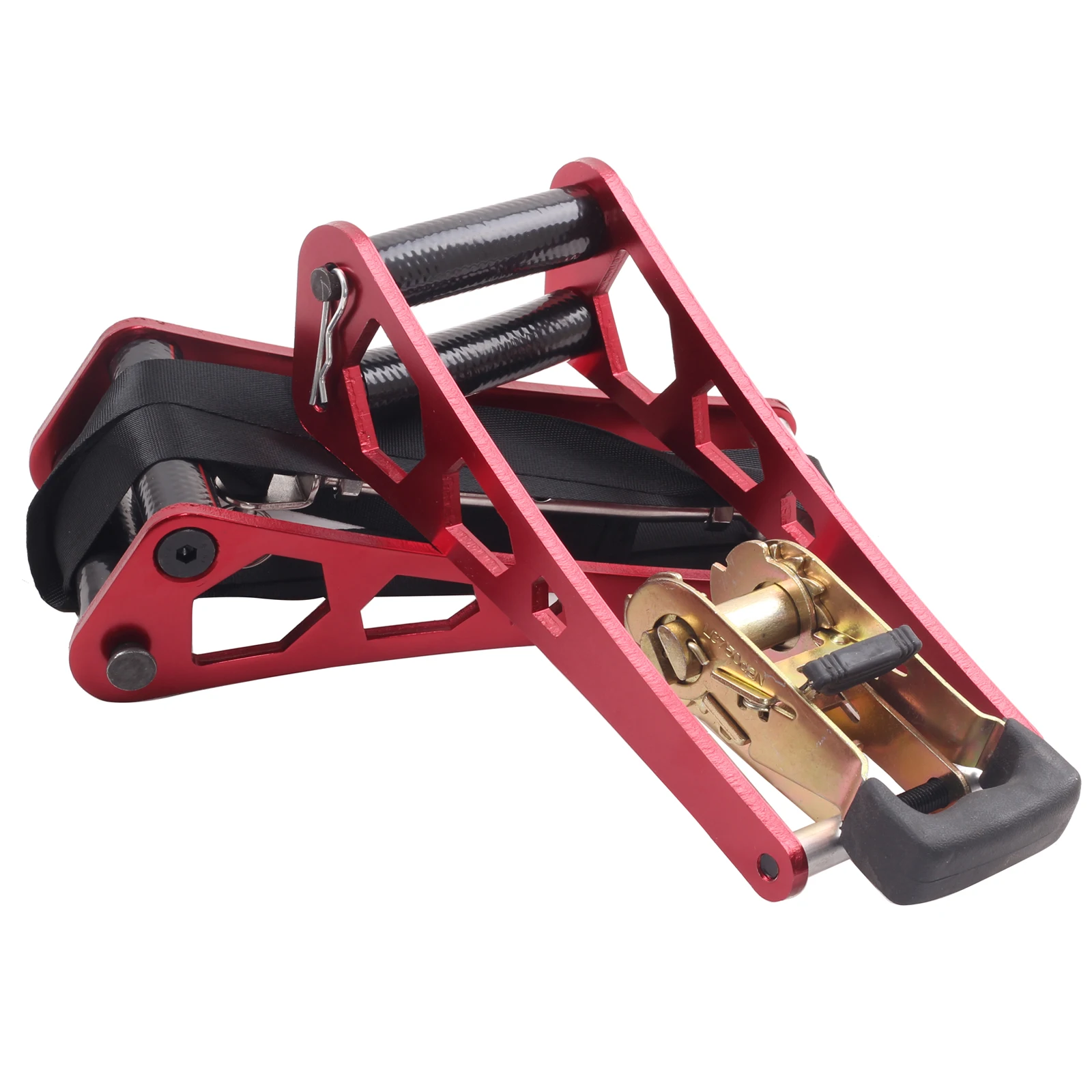 

1 Set Portable Archery Compound Bow Open Accessories Ratchet-Loc Press Red Aluminium Alloy for Both Indoor and Outdoor