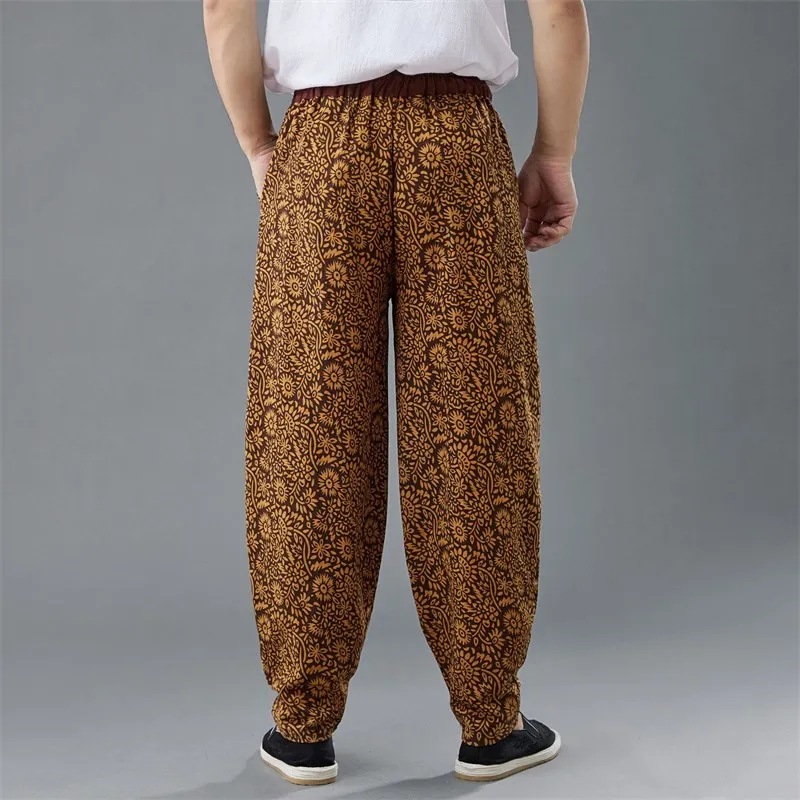 Chinese Style Baggy Pants Vintage Joggers, Harajuku Trousers  Japanese  Thai  Aladdin Pants Dancewear Yoga Gaucho Men's Women's