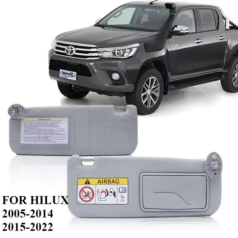 

Sun Visors Cosmetic Mirror Light PVC Beige Car Accessories for TOYOTA HILUX REVO 2005-2022 Foldable Sports Hilux Accessories