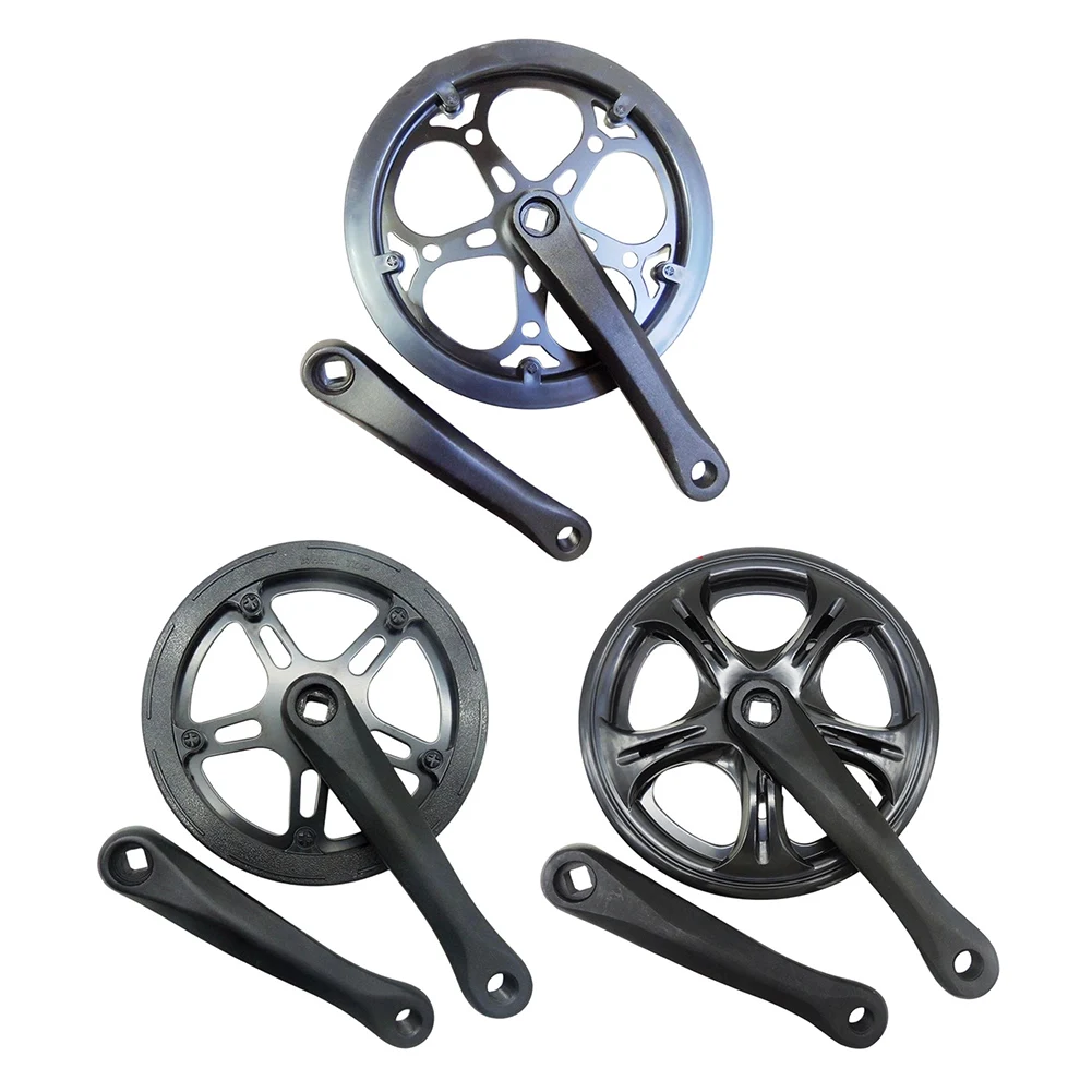 

Bike crankset folding 170mm alloy 6061 4052T single speed chainring square hole compatible with variable speed bikes