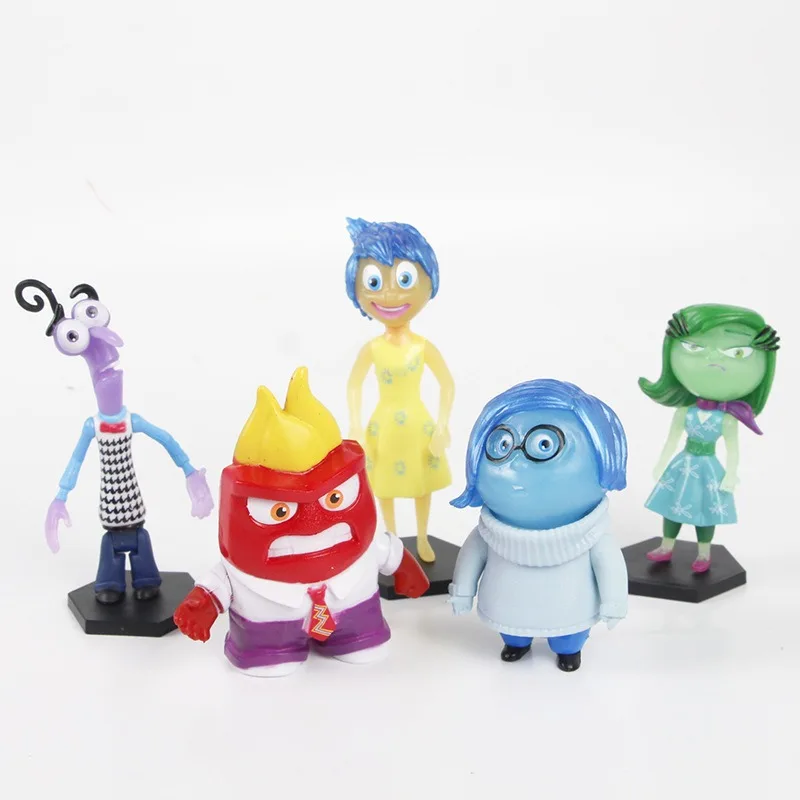 Disney Inside Out Joy Anger Disgust Fear Animation Peripheral Cartoon Cute Model Figure Creative Personalized Ornament Toy Gift