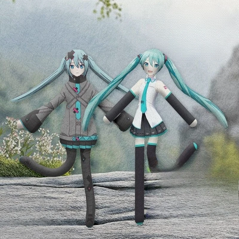 

Плюшевая кукла Хацунэ Мику: Абстрактная, стройная, с проволочным каркасом, подвижная, мем-игрушка. Идеальный прикольный подарок для подростков и любителей аниме.