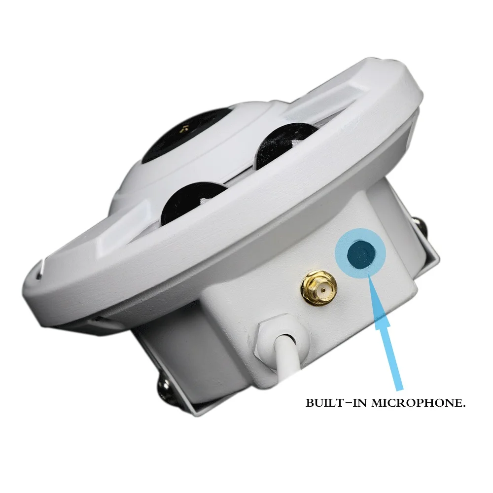 Imagem -05 - Câmera Wifi de Segurança com Lente Fisheye Poe Cctv Slot para Cartão sd tf Alarme de Detecção Humana Visão Noturna ir Áudio 1.7 mm H.265 5mp