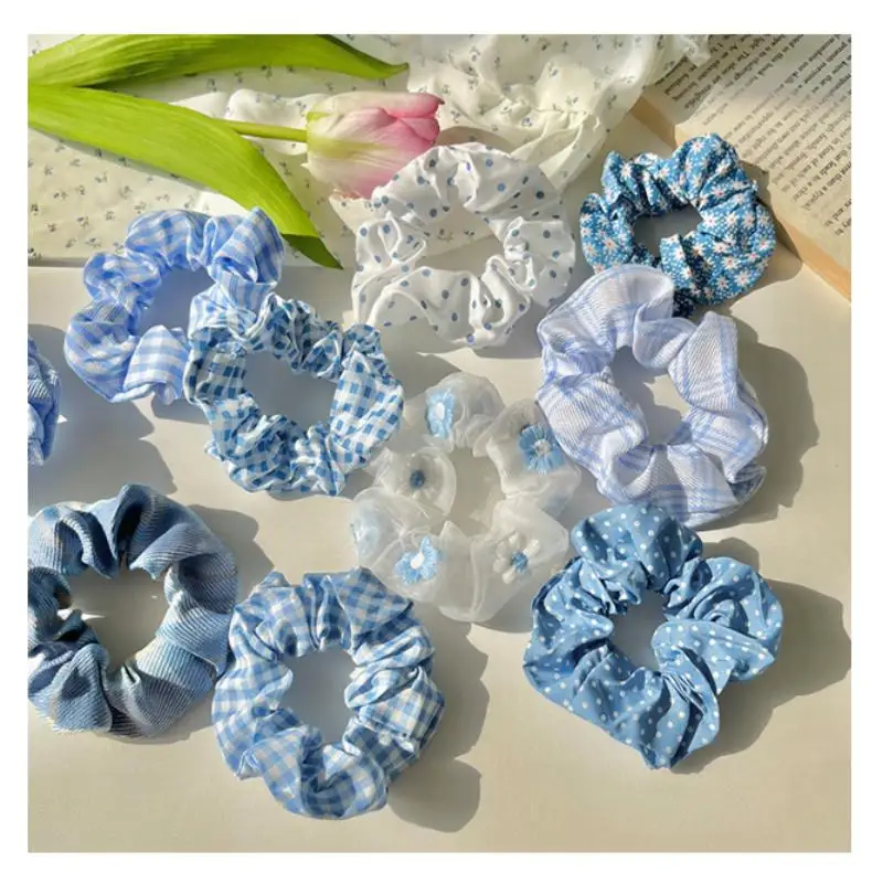 10er-Set elastische Haargummis für Damen und Mädchen, für den täglichen Gebrauch, für Pferdeschwänze und Duttfrisuren, Haar-Accessoires, niedliche Kopfbedeckungen, elastische Haarbänder – Detail 3