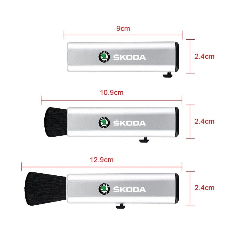 Car Interior Cleaning Brush Air Conditioning Vent Cleaning Brush For Skoda Octavia Rapid Kodiaq Karoq Superb Fabia Kamiq Visions