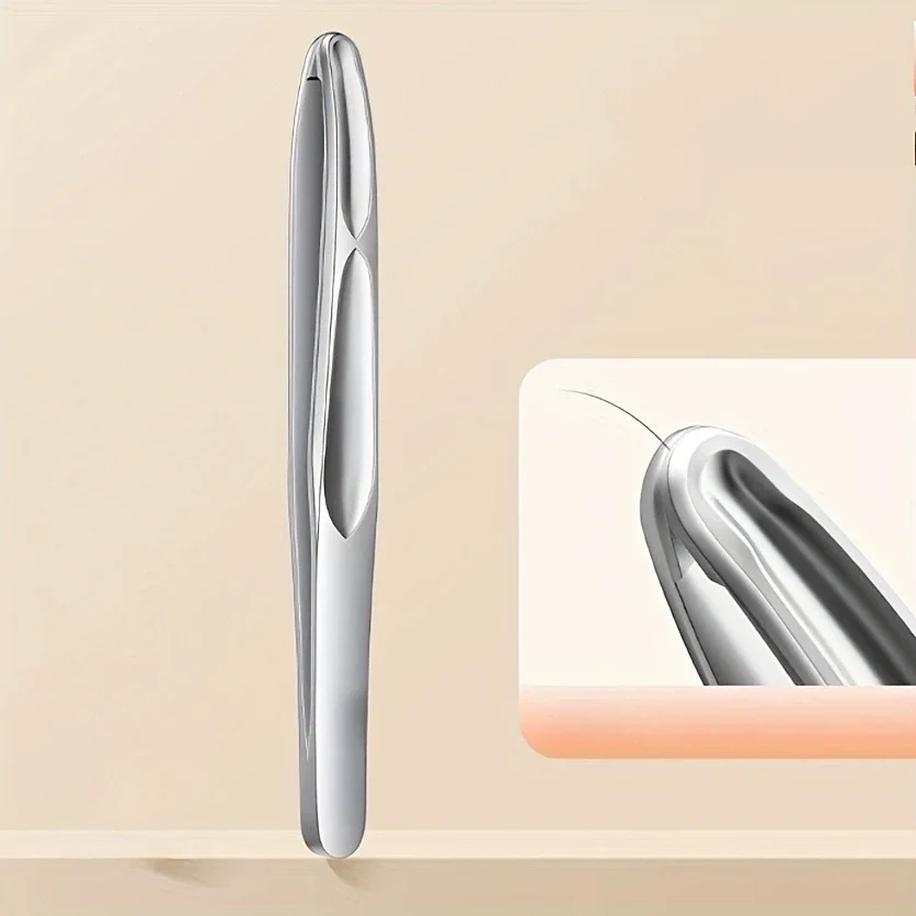 Precision Tweezers for Eyebrow, Facial Hair & Beard Removal - Premium Round Head, Seamless Clips for Short Hair