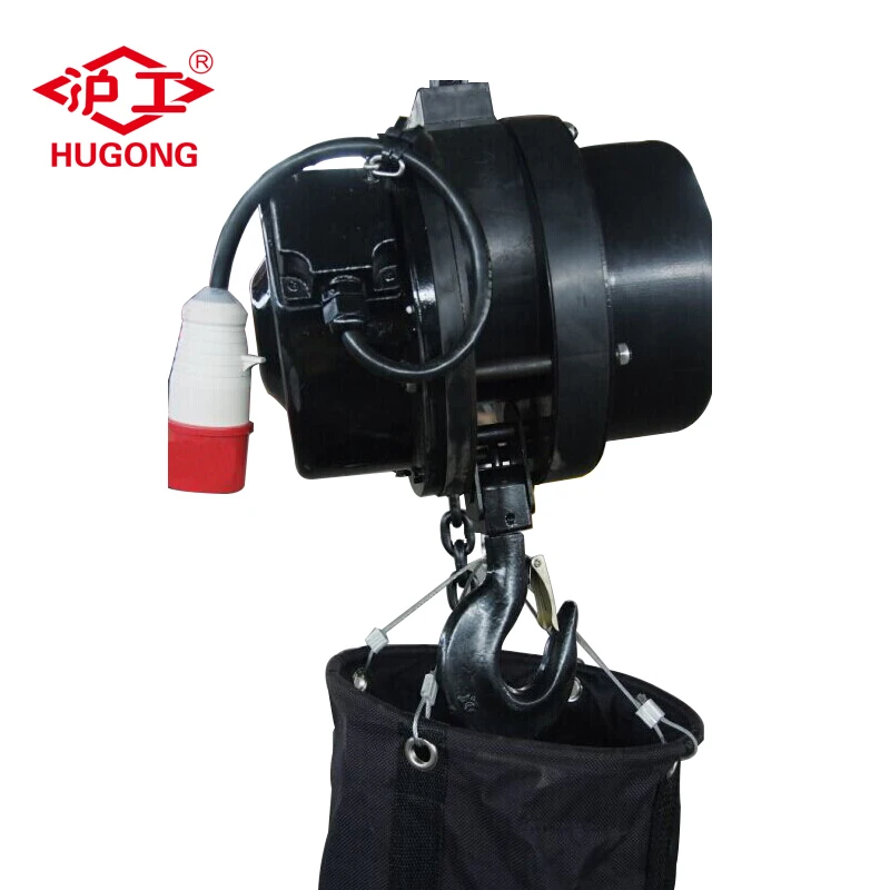 Studio electric chain hoist stage 100kg overload protection electric theatre Chain truss motor 500KG black stage show Hoist