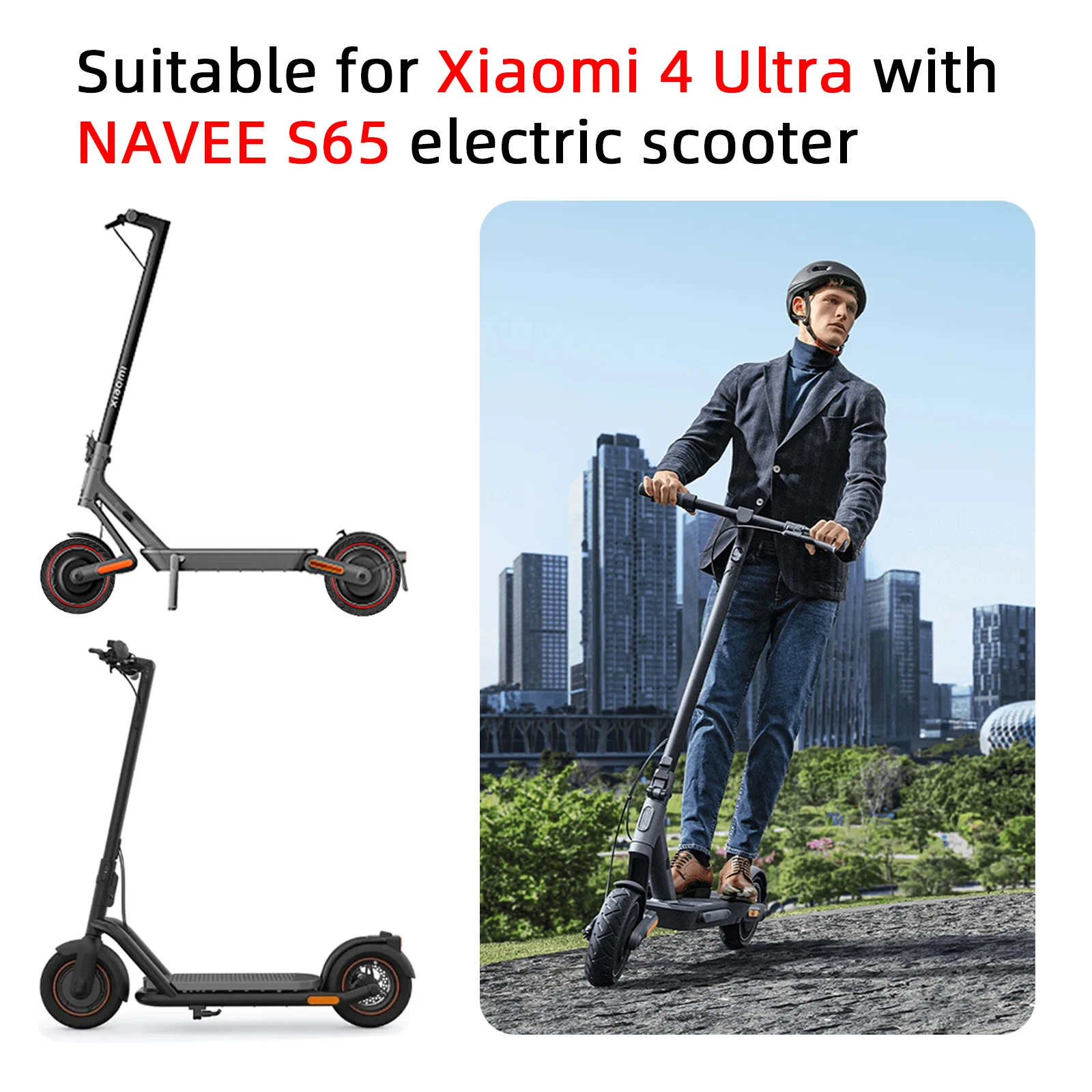 Ulip 10 Inch 250x64 Tire With 250x64 Inner Tube Kit for Xiaomi 4 Ultra E-Scooter 250*64 Thickened Front Rear Tire Upgraded Parts