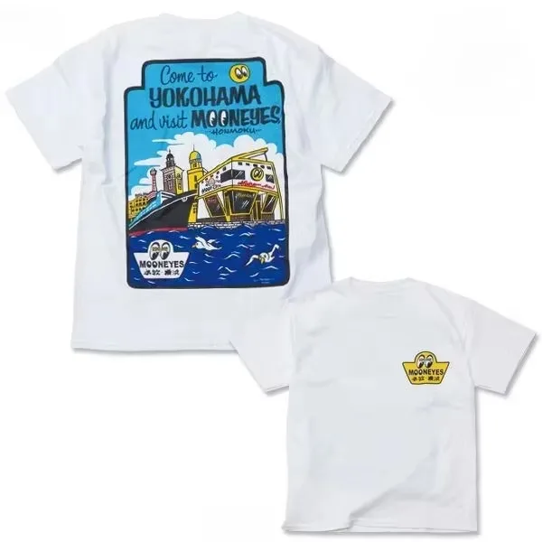 Mooneyes Vintage Hot Rod Retro Car Culture Marken-Grafik-T-Shirt aus Baumwolle für Herren und Damen, Streetwear-T-Shirt – Detail 6