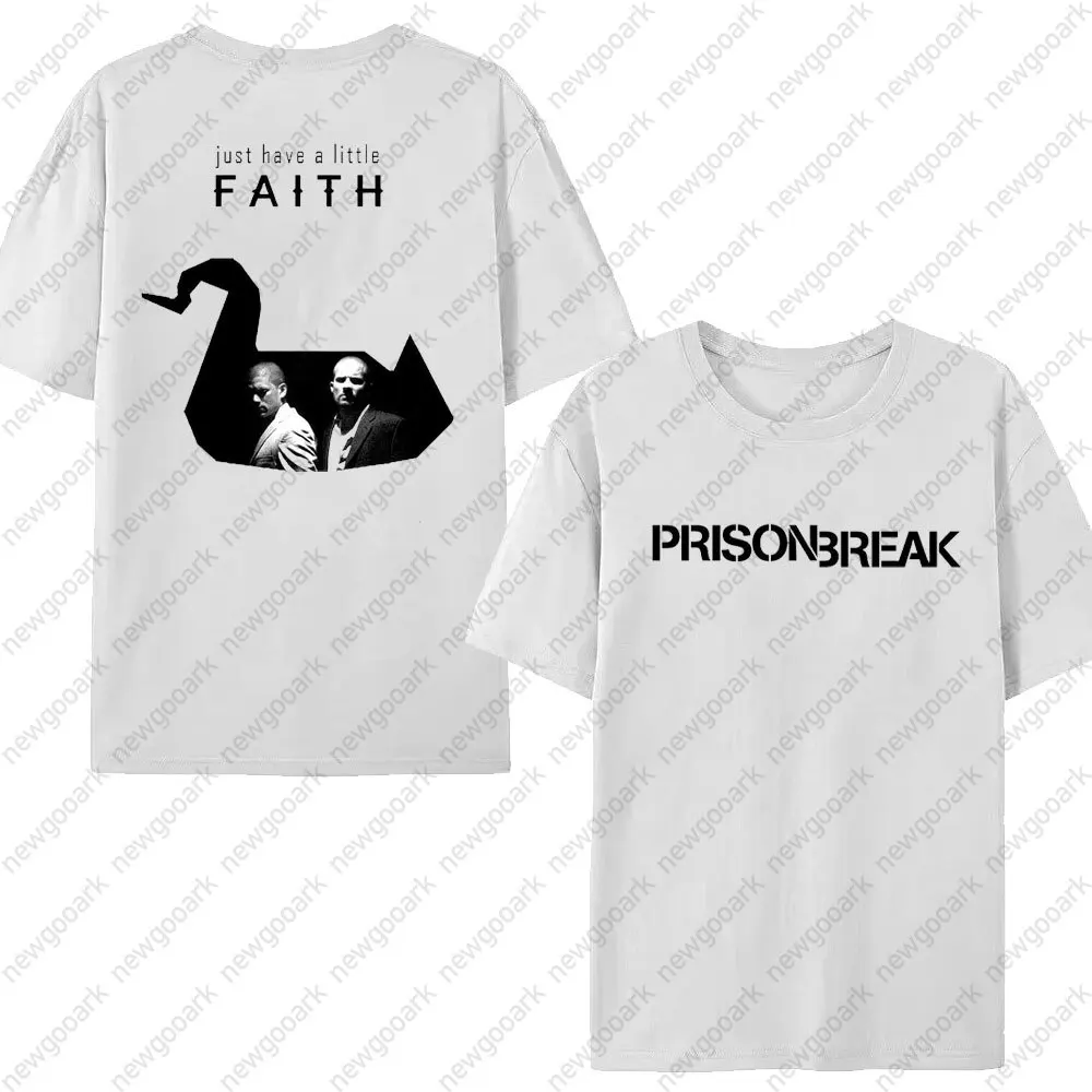 \Prison Break المسلسل التلفزيوني مايكل سكوفيلد القطن تي شيرت الشارع الشهير الهيب هوب تي شيرت تي شيرت للرجال النساء قصيرة الأكمام للجنسين