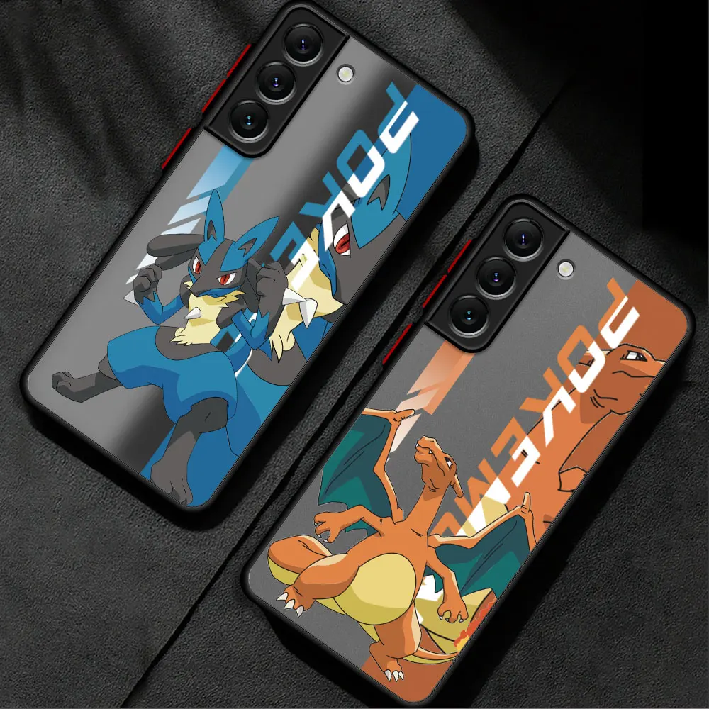 Matte Case For Samsung Galaxy S23Ultra 5G S10Plus S20 FE S22 S23 S24Plus Note10 S10Lite Phone Cases P-Pokemons Charizard Lucario