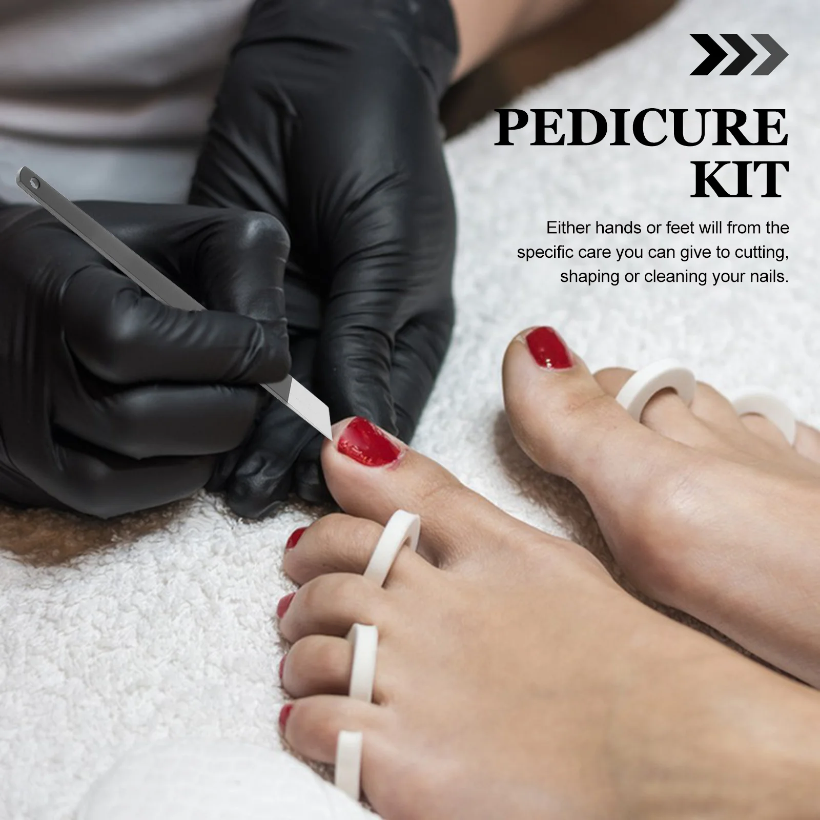 3-teiliges professionelles Pediküre-Set, langlebiger Nagelknipser, Nagelhautentferner, Drückerfeile für zerrissene Nagelhautpflege, Pediküre-Set