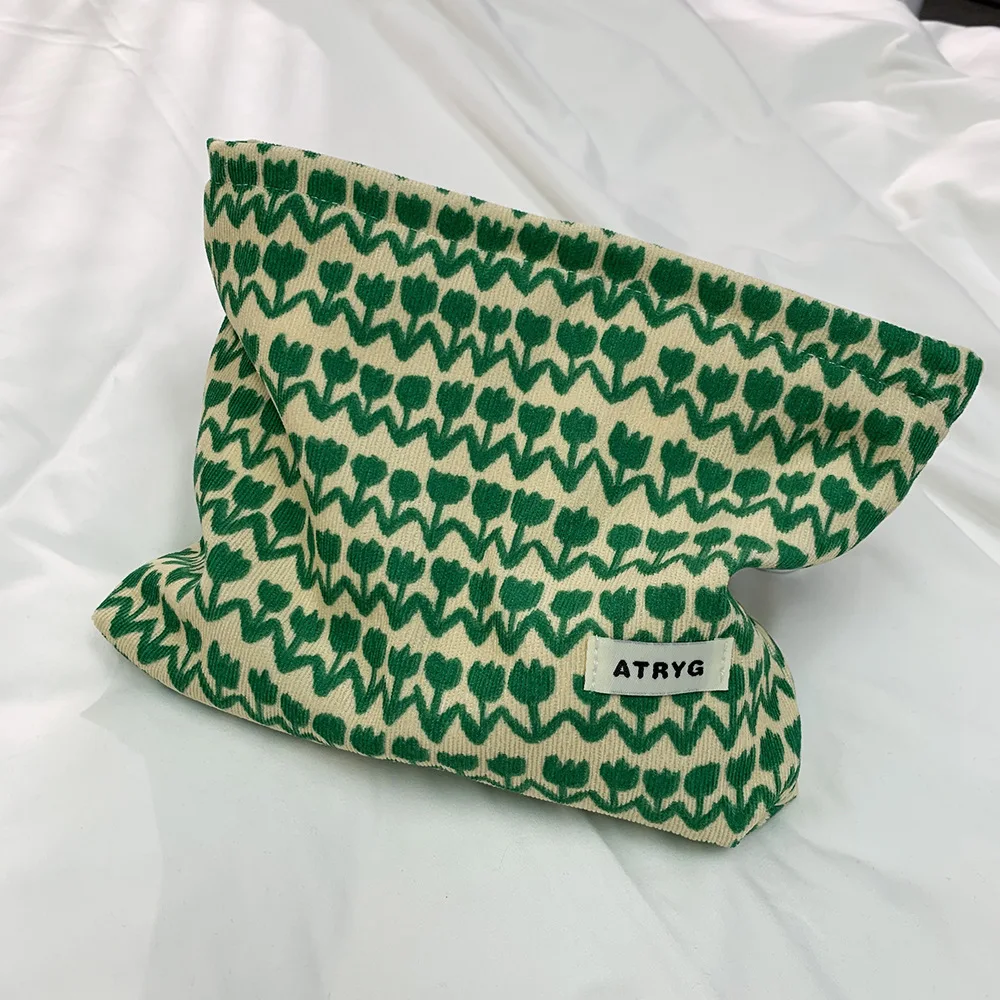 1 Stück florale Kosmetiktasche – Reise-Make-up-Organizer mit großem Fassungsvermögen und exotischem Blatt-Design – faltbares Geburtstags-Festival-Geschenk – Detail 9
