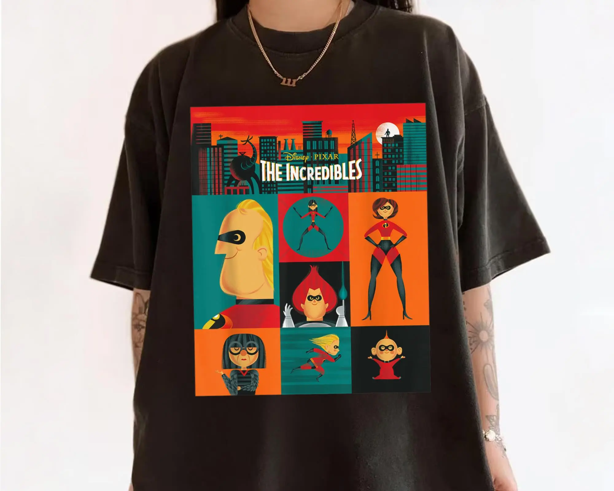 

Семейные удобные футболки с цветными блоками «Суперменская история», семейные наряды Disney, г-на Супермен, Elastigirl, фиолетовый, Rush, Jay