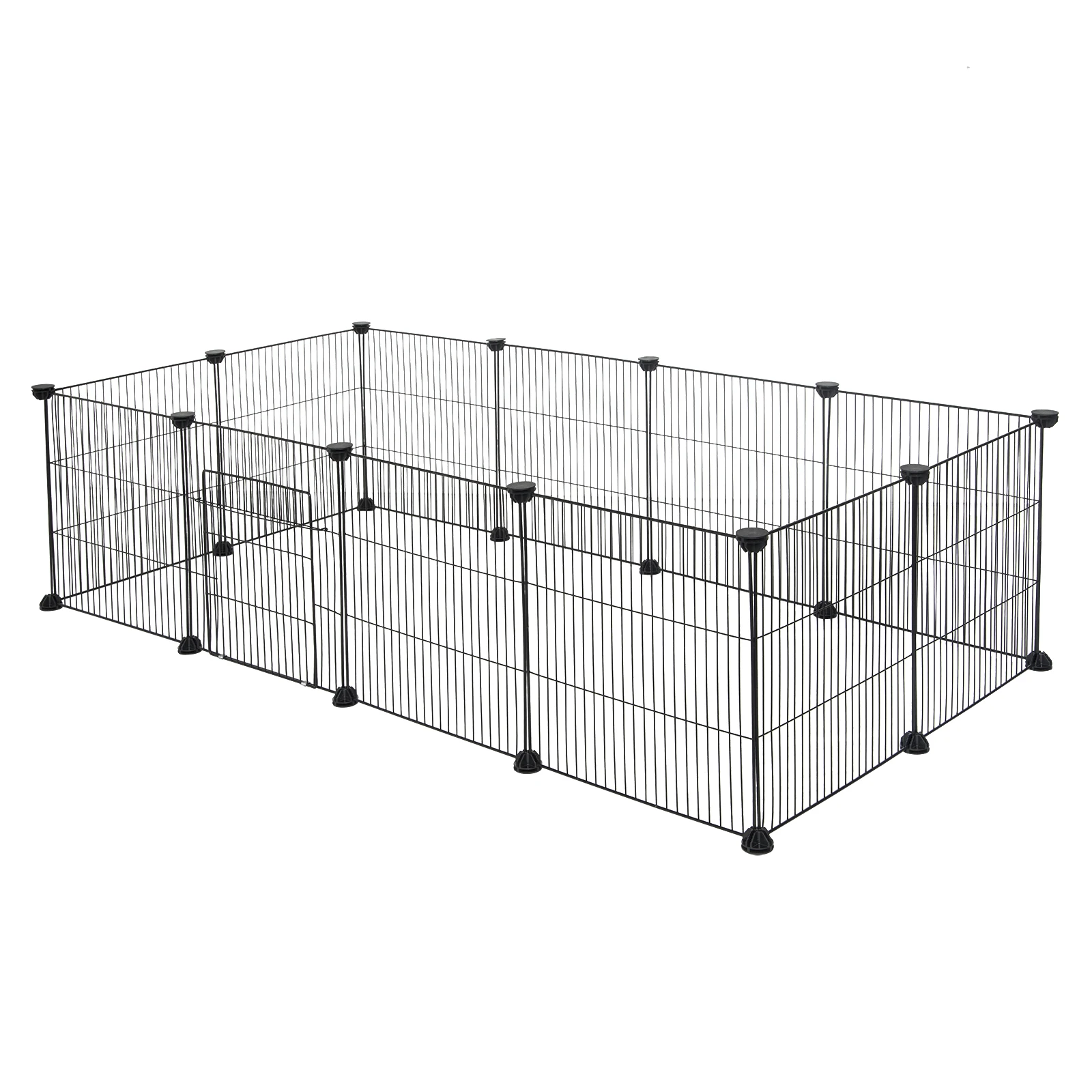 EUGAD DIY Haustierzaun, faltbarer Hundekäfig, Schlaf- und Spielhaus für Welpen, Kaninchen, Meerschweinchen, Hunde, Katzen, für Training und Freilauf im Freien – Detail 13