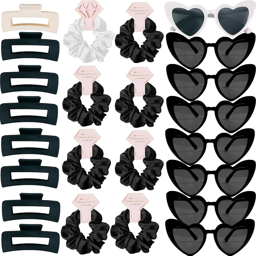 12 Heart Shaped Hair Claw Clips Set Bridal Shower Wedding Party Favors Amazon.com : Valentine main image 4