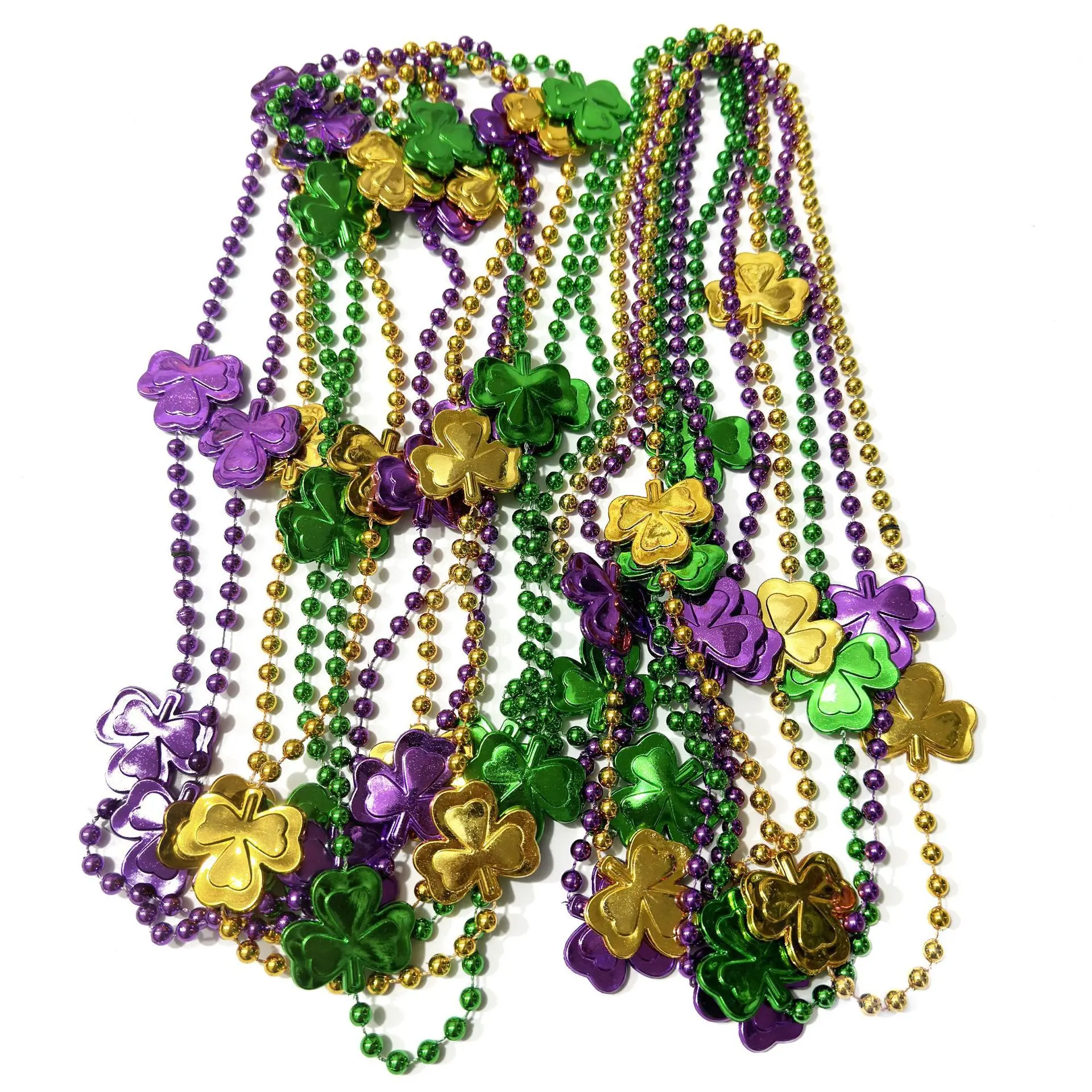 3pcs Carnival  Mardi Gras Necklace New Orleans Festival Party Plastic Material Collar