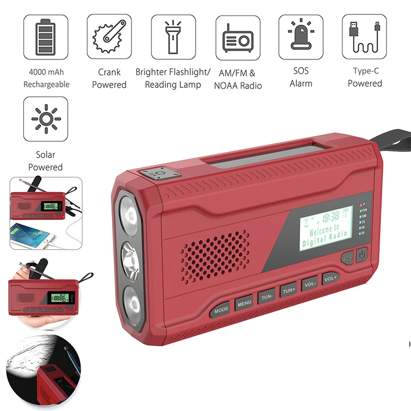 

NOAA Weather Alert Radio Emergency Disaster Warning Multi-Function Radio