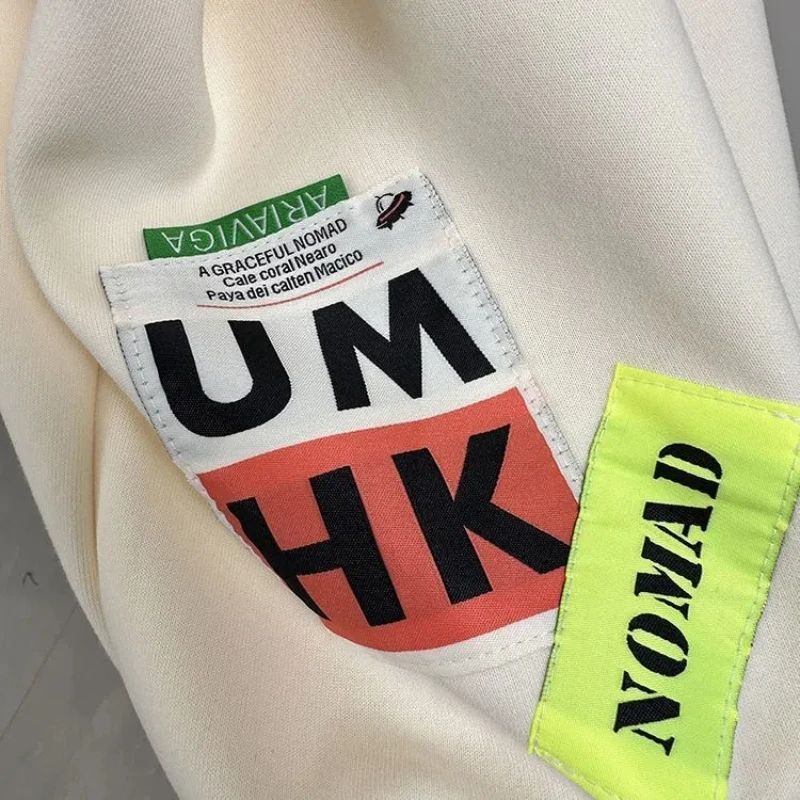 Korean 2024 Women's Spring Autumn New Splicing Pullovers Hooked Fashion Pocket Solid Color Versatile Casual Long Sleeve Hoodies
