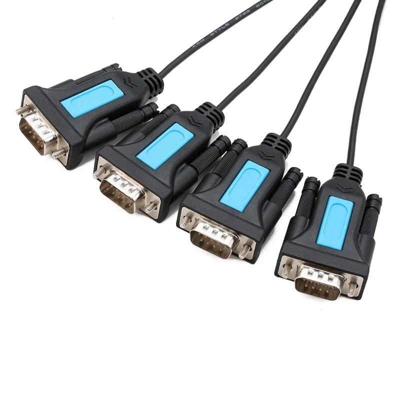 4 Port Professional USB To Serial RS232 DB9 Adapter Converter Cable 9-Pin Male To Male For PL2303 Computer Printer