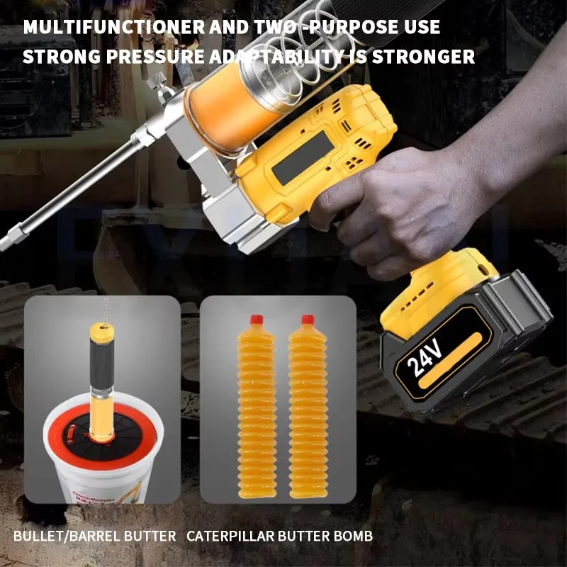 Electric Cordless Grease  Fully Automatic Butter Excavator Car Grease  24V Electric Grease  Oil Injector  Machine