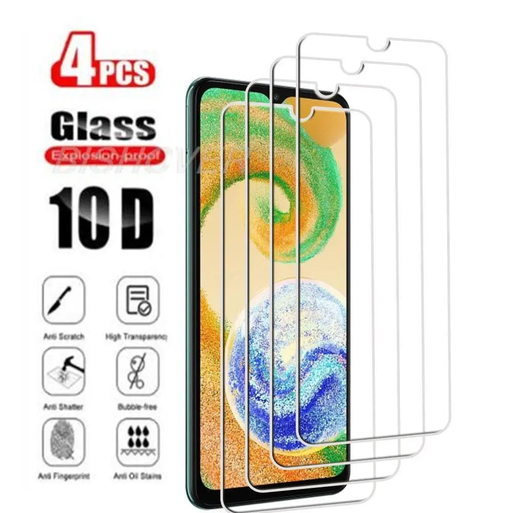 4Pcs Tempered Glass For Samsung Galaxy A14 A34 A54 5G A04 A04e A04s Screen Protector Phone Protective Glass Film 9H