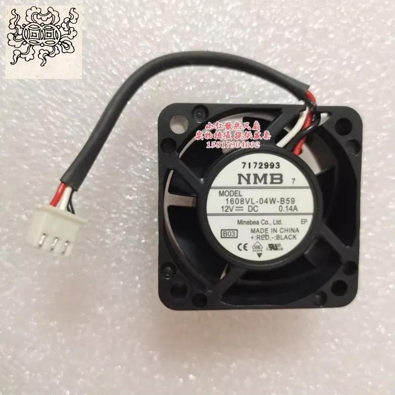 Ltsf ل NMB 1608VL-04W-B59 B03 تيار مستمر 12 فولت 0.14A 40x40x20 مللي متر 3-سلك مروحة تبريد الخادم