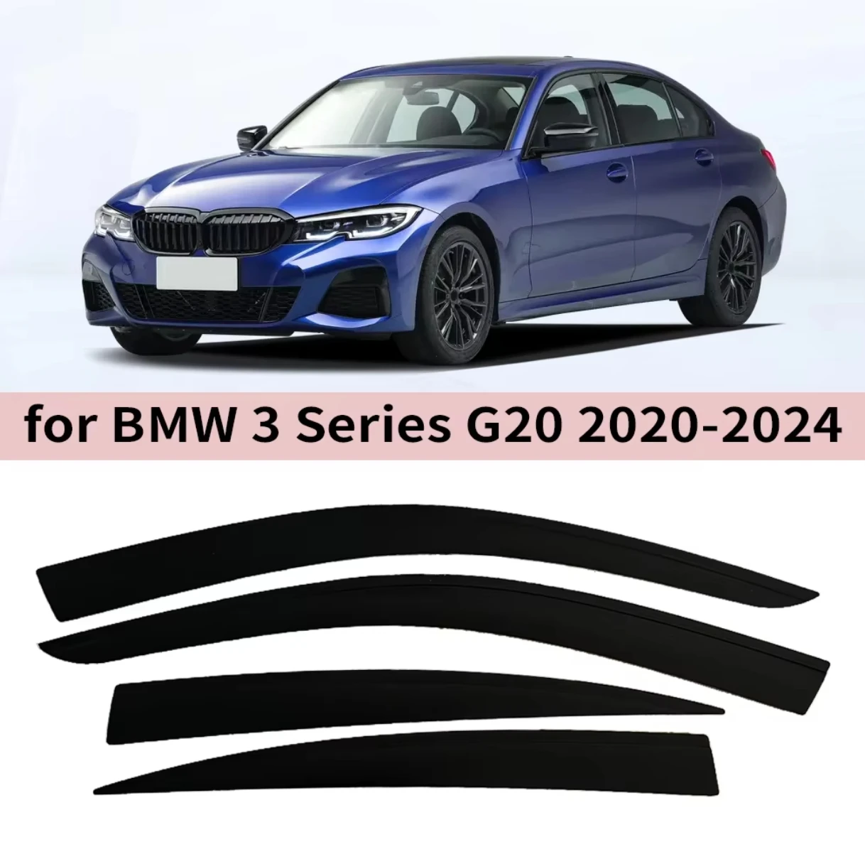 

Для BMW 3 серии G20 2020 2021 2022 2023 2024, ветрозащитные дефлекторы, защита от дождя, дверной козырек, вентиляционные шторы, оконный козырек