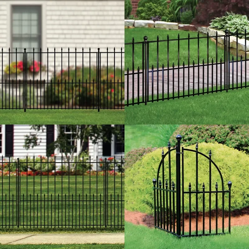 Customizable Outdoor Home Fence Grille Door Design Galvanized Steel Pipe Fence Panel