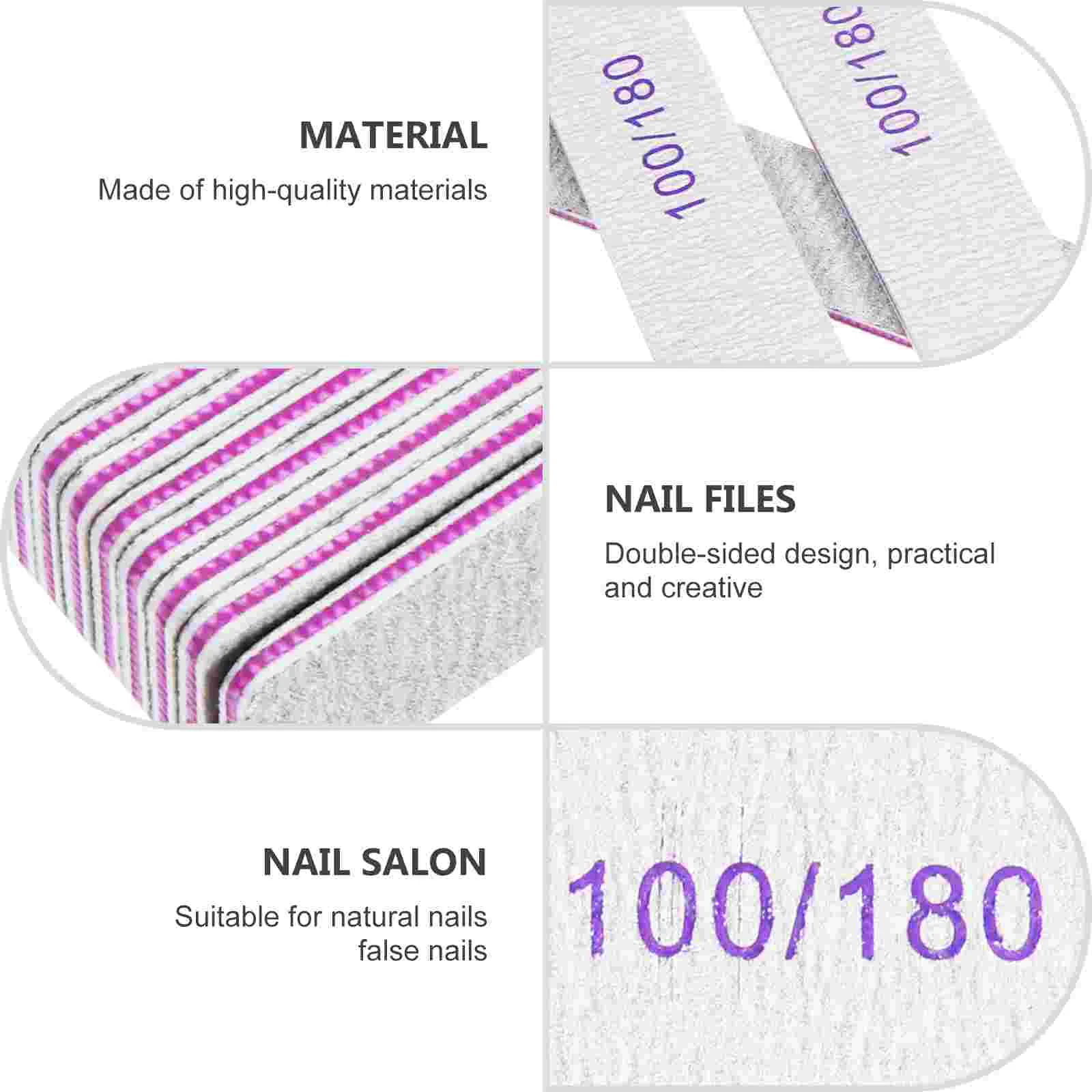 Limes à ongles bandes de ponçage, outils de manucure, éponge EVA Double face, couches en plastique PP, Kit de dissolvant de polissage 25 pièces