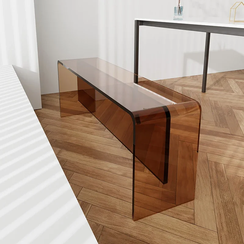 

Light luxury transparent acrylic bench dining table dining chair modern simple home door shoe changing stool bedroom bedside sto