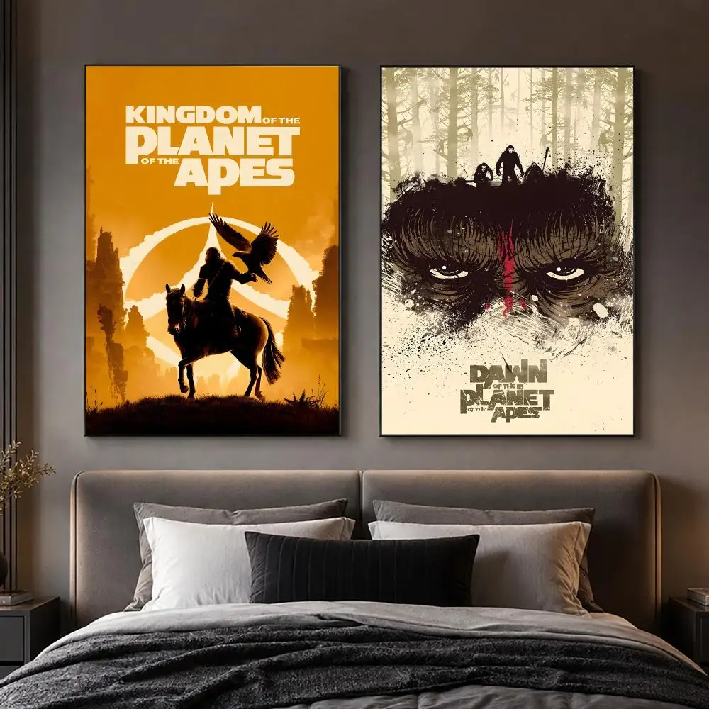 Movie P-Planet Of The Apes Poster HD Removable Wall Art Gift Bedroom Lounge Dorm Office Gaming Cafe Bars - view 3