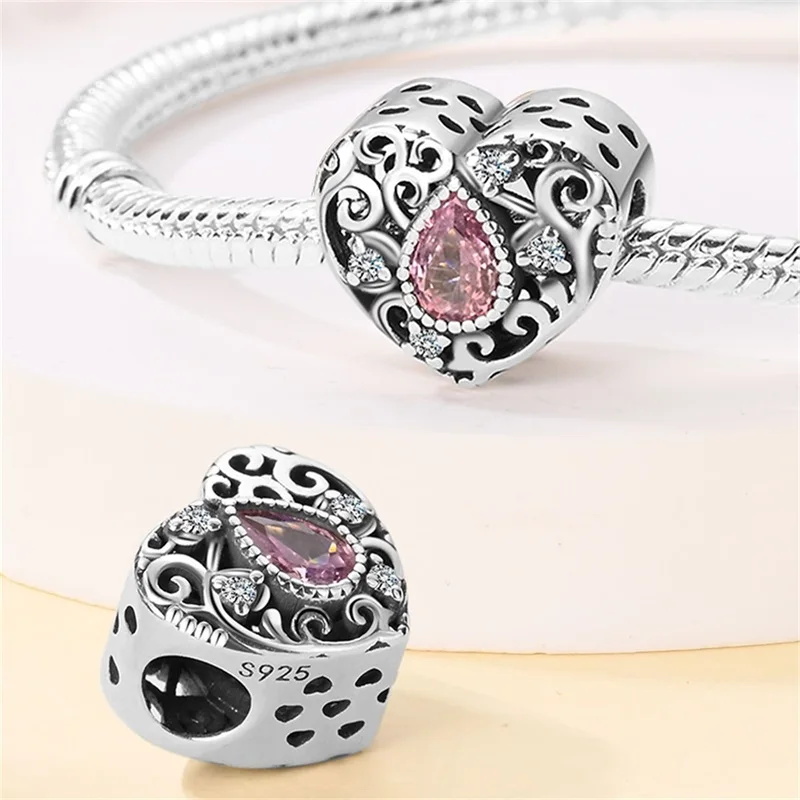 Charms 100% Silver 925 Fit Pandora Original Bracelets Scarecrow Heart Lotus Flower Sunflower Bead Pendant DIY Jewelry Making