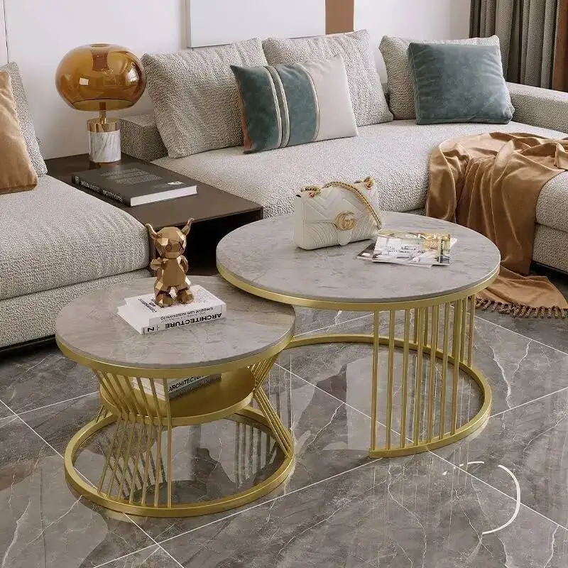 Mesa coreana minimalista, mesa auxiliar de mármol con estética nórdica, mesa de centro de diseño industrial, mueble para salón, accesorios para la sala de estar.