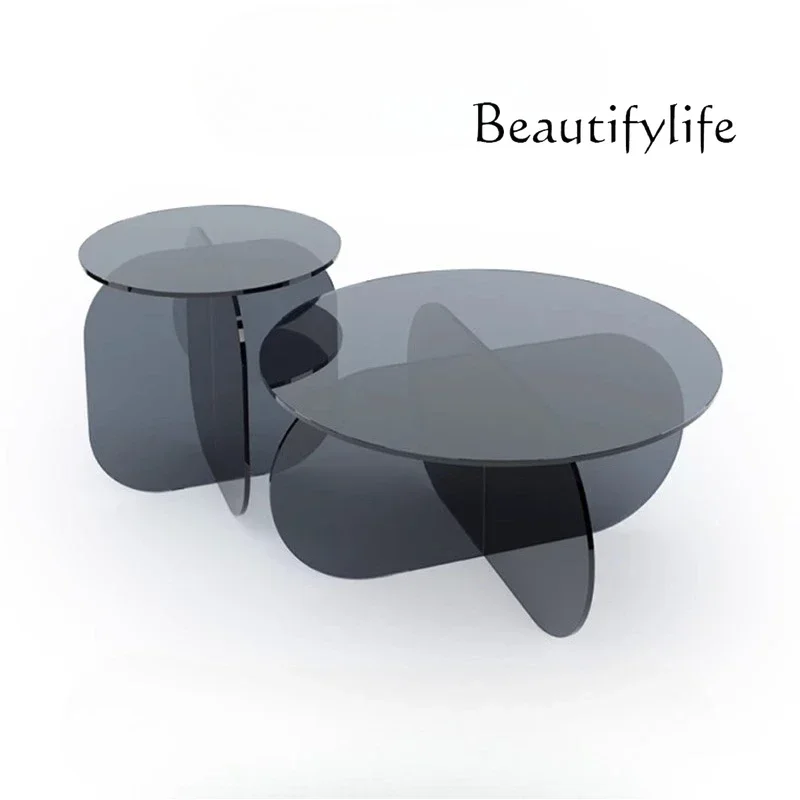 

LXNordic modern fashion designer minimalist art geometric color transparent acrylic edge table