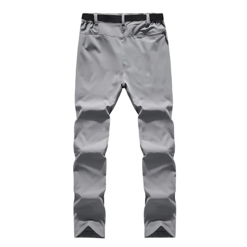 Summer Men Outdoor Hiking Camping Pants Elasticity Quick Dry Ultra-light UV Proof Climbing Travel Sports Trousers