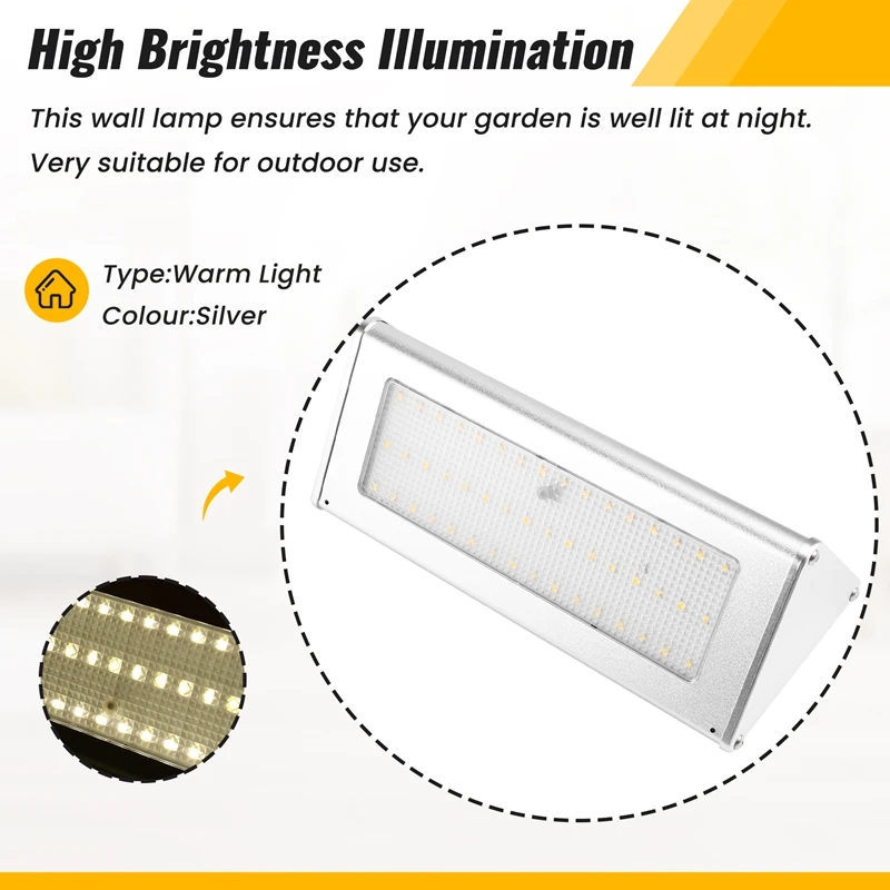 Lampada solare Illuminazione esterna Impermeabile Sport Radar Induzione Lampada da parete di alta qualità Luce calda