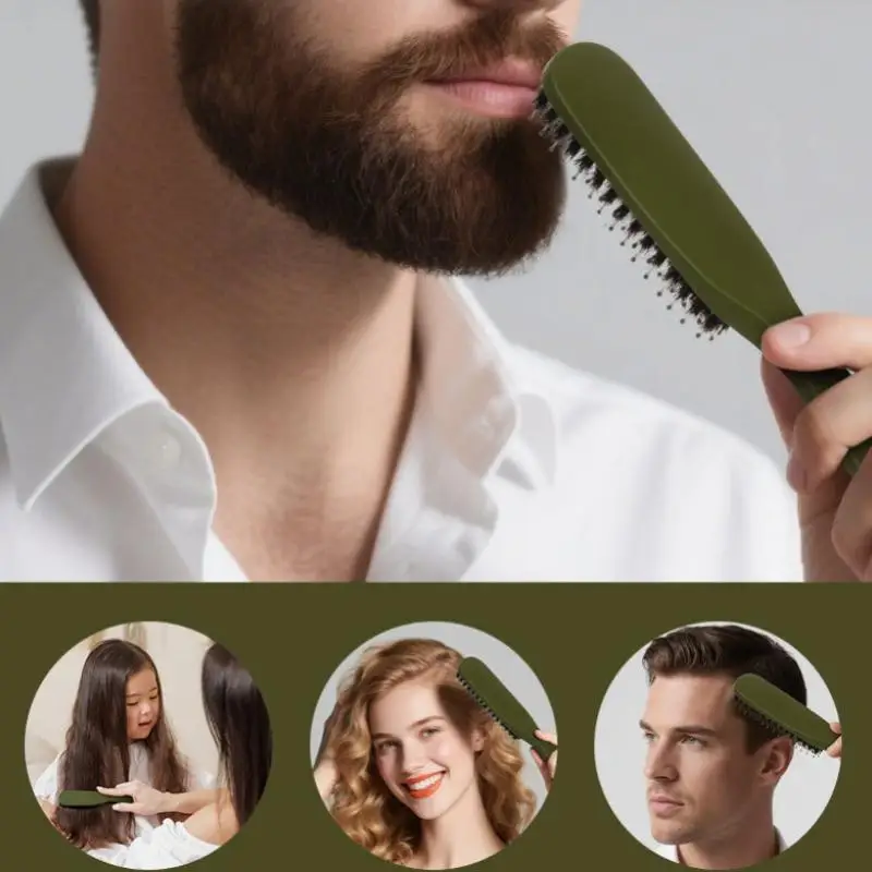 

1pcs Boar Bristle Hair Brush Travel Portable Comb Women Combs Scalp Detangler Hair Comb Salon Styling Hair Tools