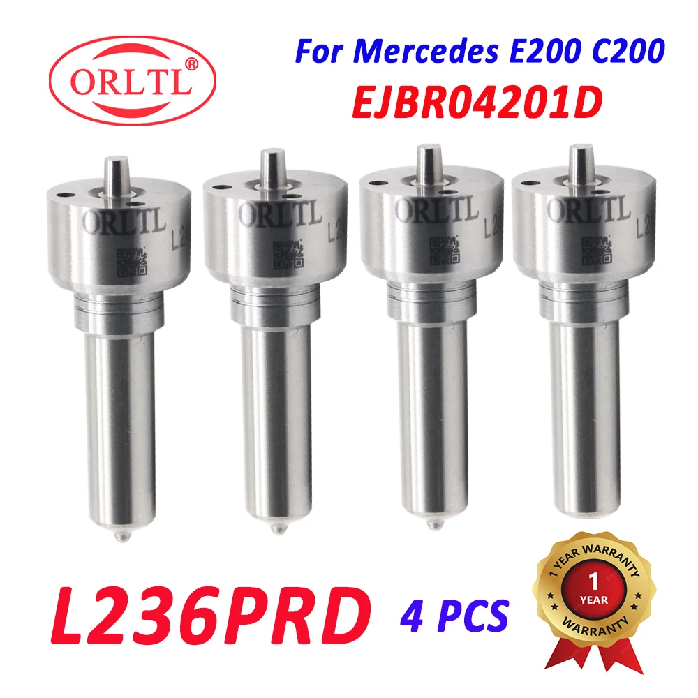 4 PCS NEW EJBR04201D L236PRD Diesel Injector Nozzle L236PBD For Mercedes Bens Delphi Fuel Injector Nozzle A6460700987 ORLTL